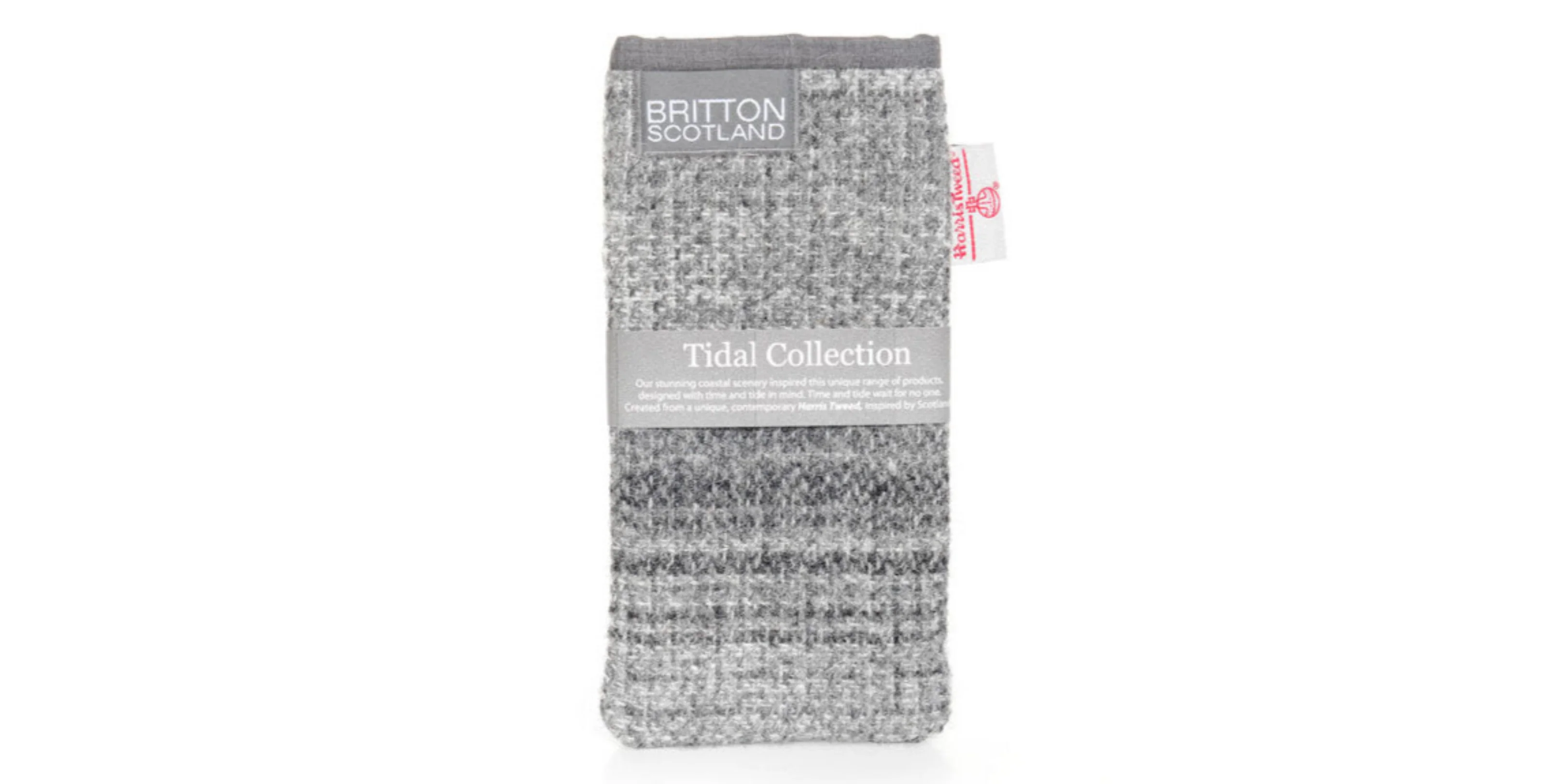 Amy Britton Tidal Harris Tweed Grey Stripe Soft Case