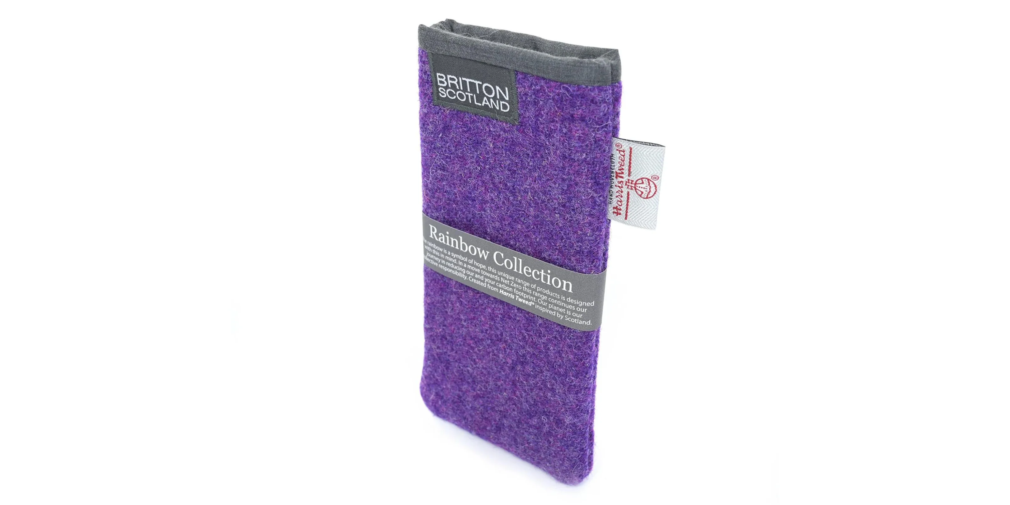 Amy Britton Rainbow Harris Tweed Bright Purple Soft Case - Image 2
