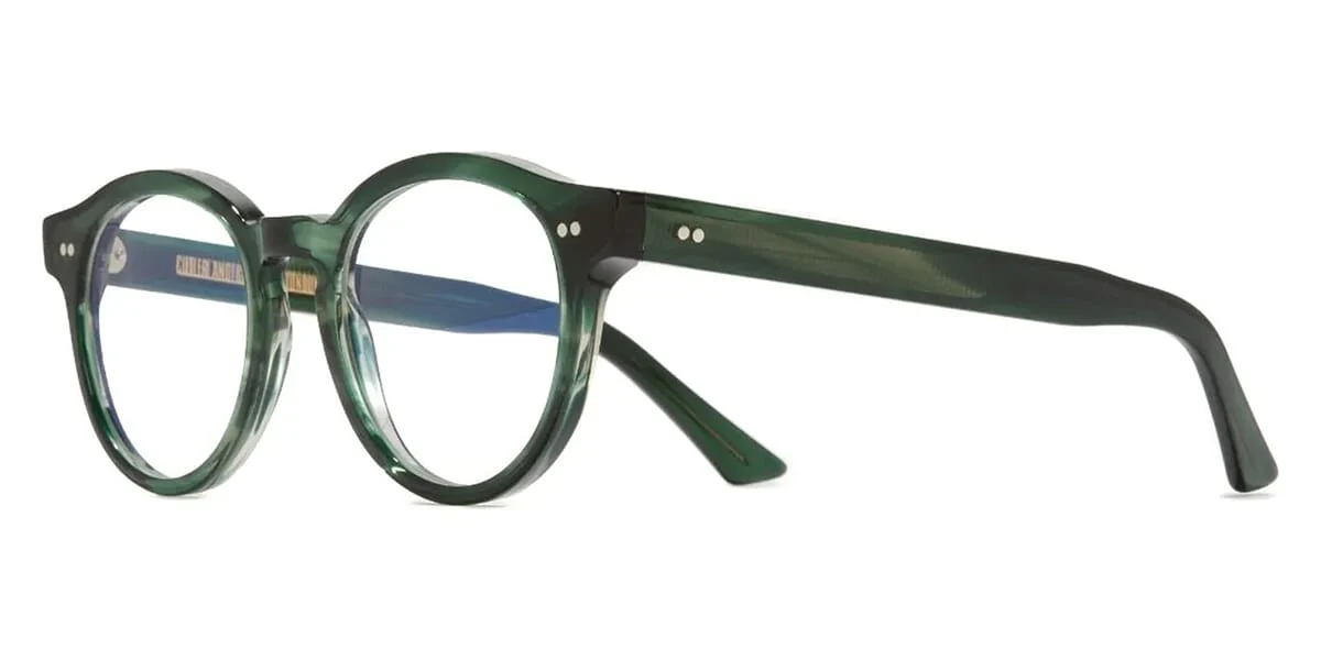 Cutler and Gross 1378 15 Striped Dark Green with Blue Control