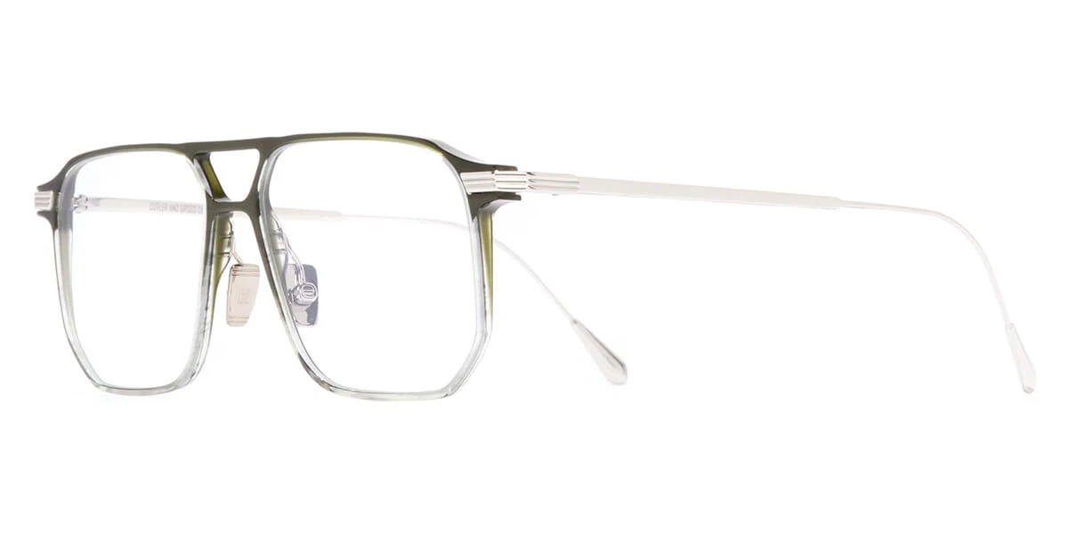 Cutler and Gross Aurum 0006 03 Green to Rhodium Grey Gradient