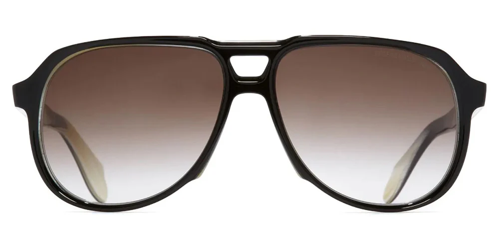 Cutler and Gross Sun 9782 02 Black on Horn - As Seen On Thom Yorke of Radiohead - Image 2