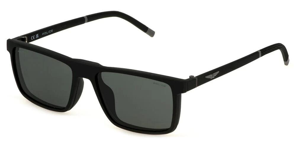 Police Solstice Lite 1 UPLL74 U28P with Polarised Magnetic Clip On