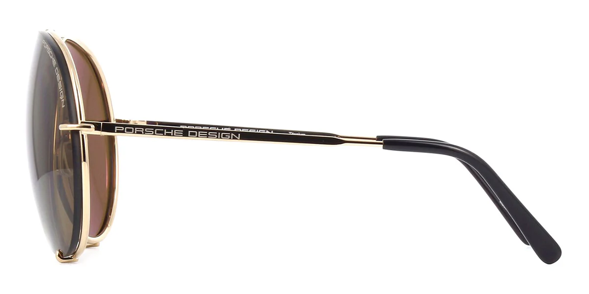 Porsche Design 8478 A Gold Frame - Brown + Blue Lenses - As Seen On Johnny Depp & Laurence Fishburne - Image 7