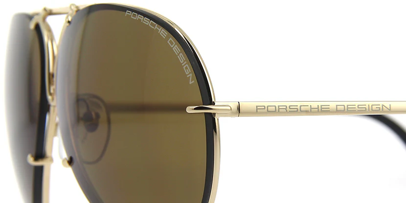 Porsche Design 8478 A Gold Frame - Brown + Blue Lenses - As Seen On Johnny Depp & Laurence Fishburne - Image 9