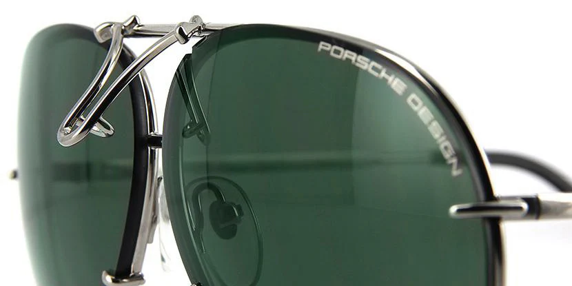 Porsche Design 8478 B Chrome Frame - Grey + Dk Green Lenses - As Seen On Kourtney Kardashian - Image 10