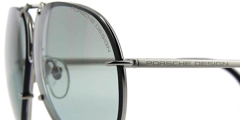 Porsche Design 8478 B Chrome Frame - Grey + Dk Green Lenses - As Seen On Kourtney Kardashian - Image 9