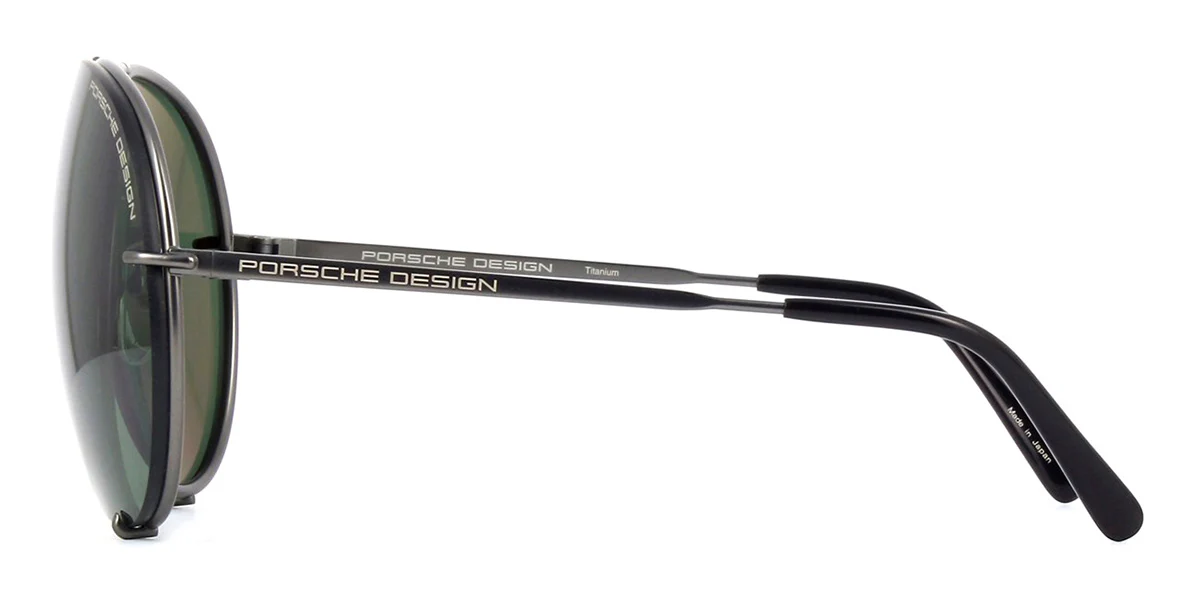 Porsche Design 8478 C Gun Frame - Dk Green + Amber Lenses - As Seen on Khloe Kardashian & Usher - Image 7