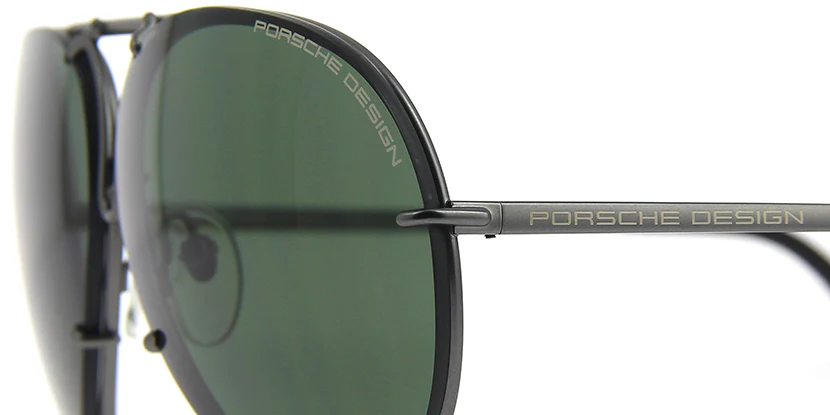 Porsche Design 8478 C Gun Frame - Dk Green + Amber Lenses - As Seen on Khloe Kardashian & Usher - Image 9