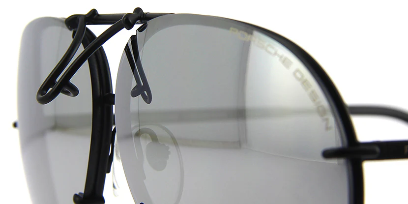 Porsche Design 8478 D Black Frame - Grey & Silver Lenses - As Seen On Kim Kardashian - Image 3