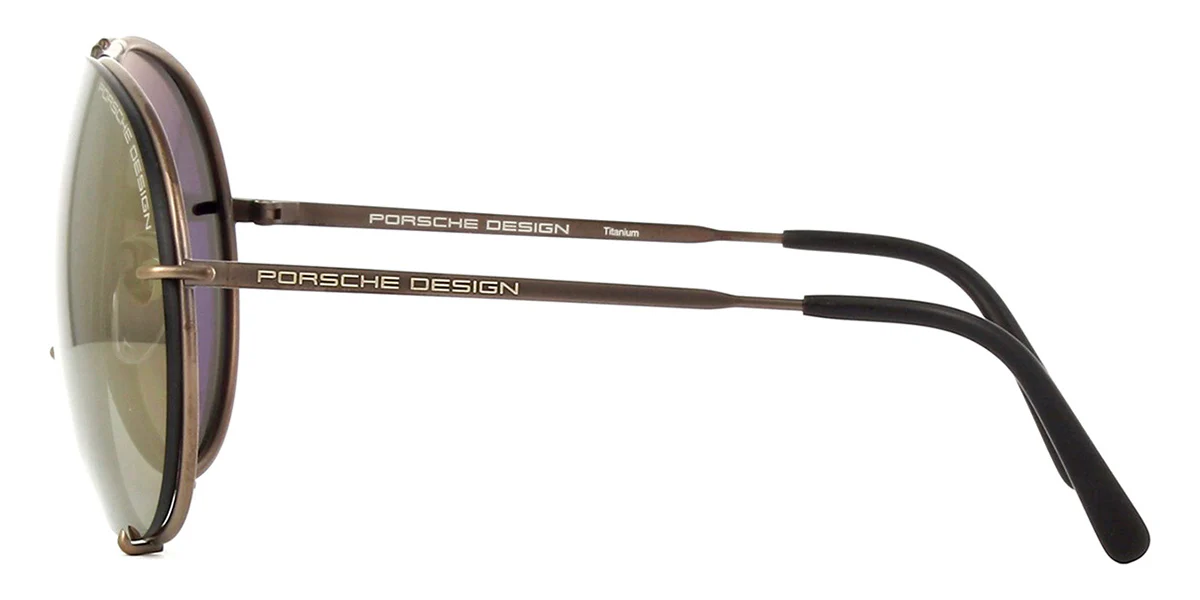 Porsche Design 8478 E Brown Frame - Gold Mirror + Grey Lenses - As Seen On Khloe Kardashian & Blake Lively - Image 6