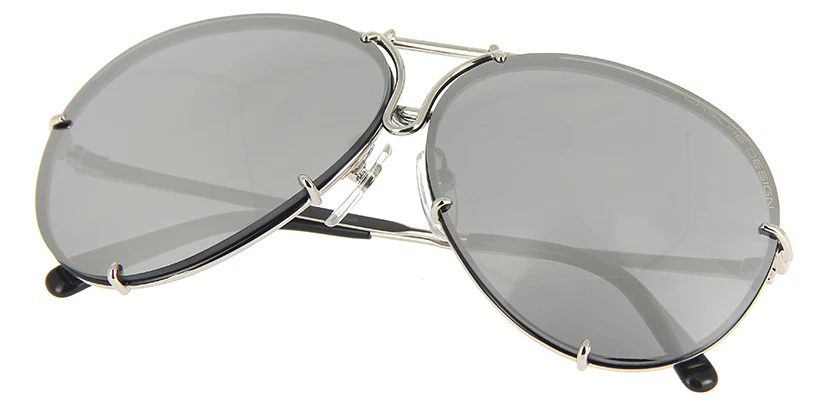 Porsche Design 8478 M Silver Frame - Pink + Silver Grey Lenses - As Seen On Kyle Richards & Axl Rose - Image 9