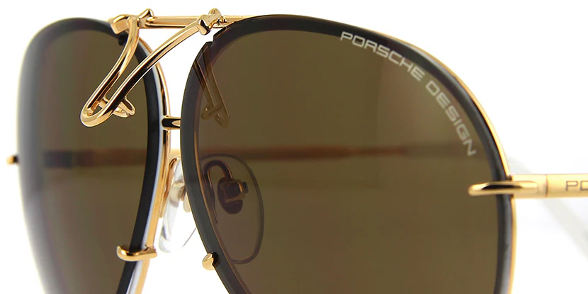 Porsche Design 8478 W Gold Frame - Grad Blue + Brown Lenses - As Seen On Shaughna Phillips & CeeLo Green - Image 9
