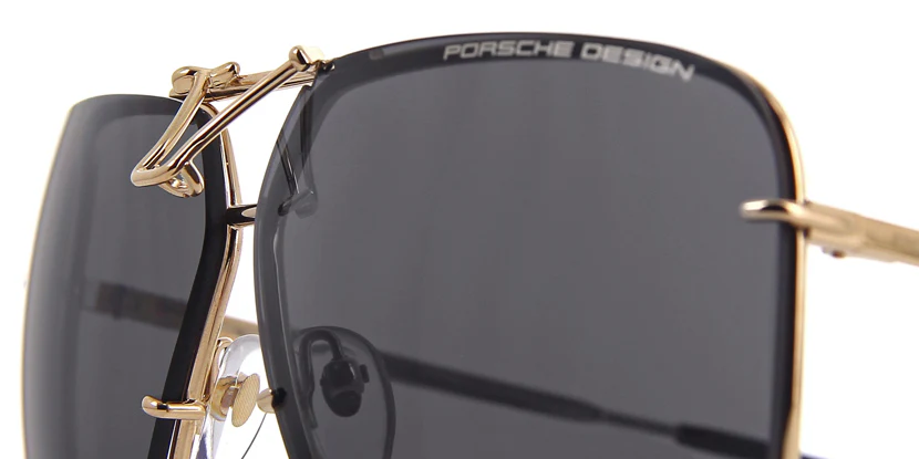 Porsche Design 8928 B Gold Frame With Brown Interchangeable Lenses - Image 6