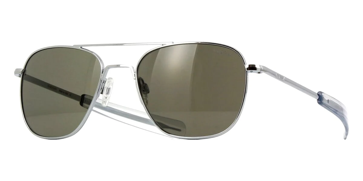 Randolph Aviator Bright Chrome AF075 - As Seen On Bob Dylan & Marc Anthony