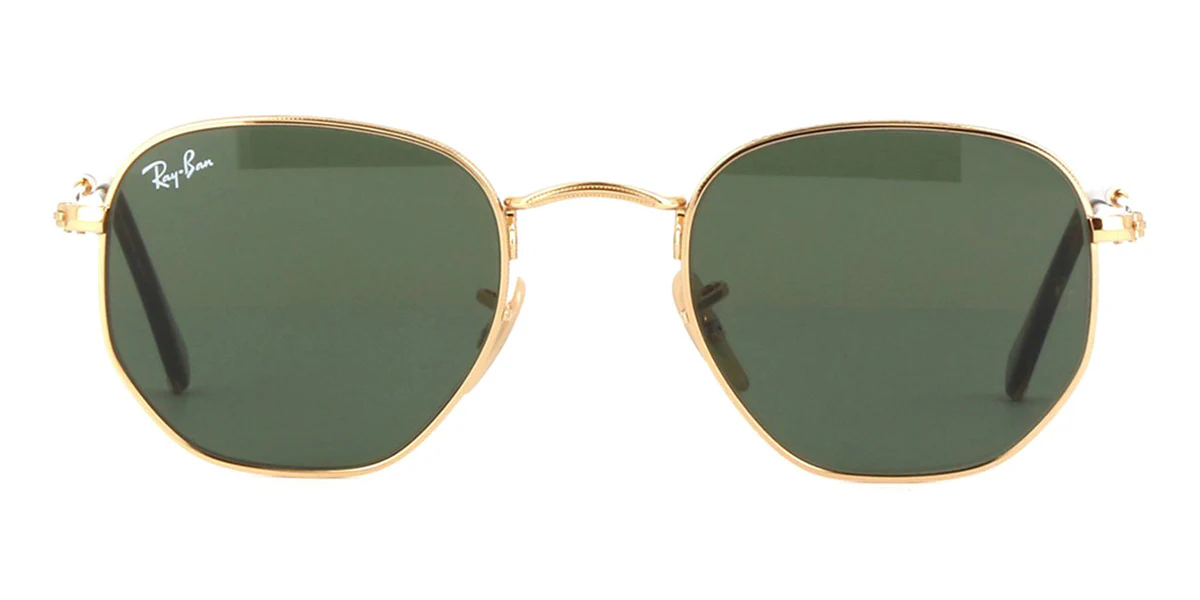 Ray-Ban RB 3548N 001 Hexagonal Gold With Flat Lenses - As Seen On Dwyane Wade & Molly-Mae - Image 2