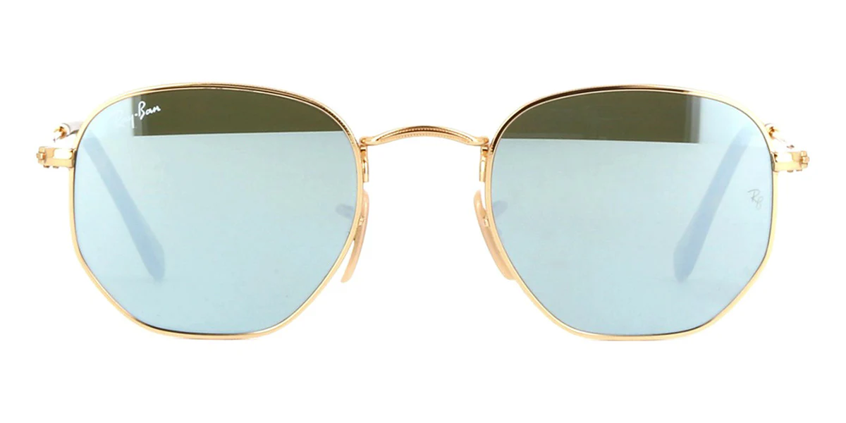 Ray-Ban RB3548N 001/30 Hexagonal Gold with Flat Lens - As Seen On Margot Robbie & Jackson Wang - Image 2