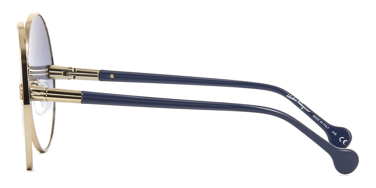 Ferragamo SF189S 783 Gold and Blue - As Seen On Lucy Hale - Image 3